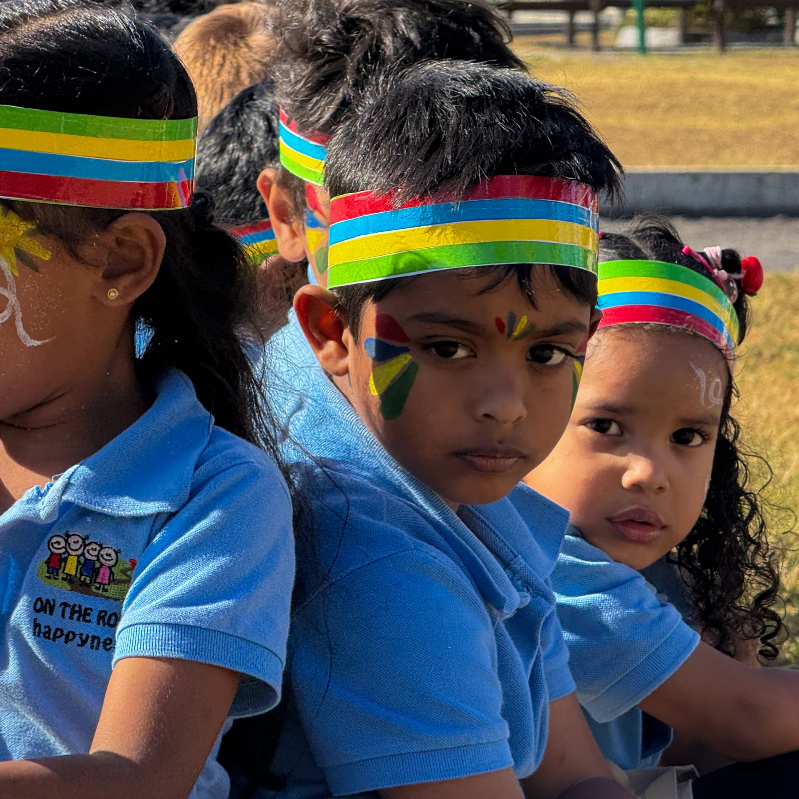 Children together outdoors at school