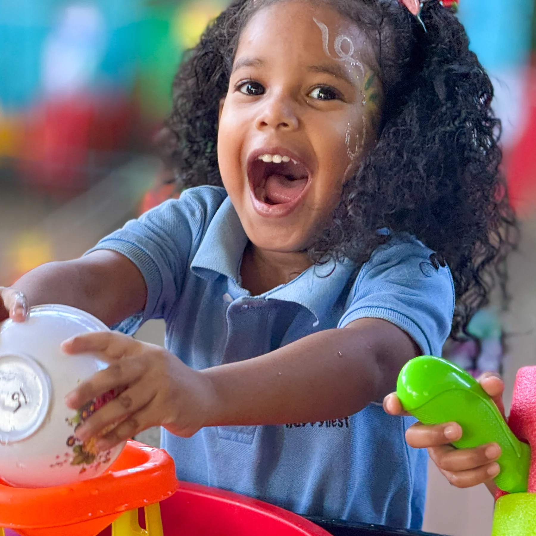 A child enjoying hands-on play